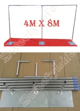 13ft x 26ft High Quality Wedding Stainless Steel Pipe Stand Wedding Backdrop Stand with expandable Rods Wedding Props