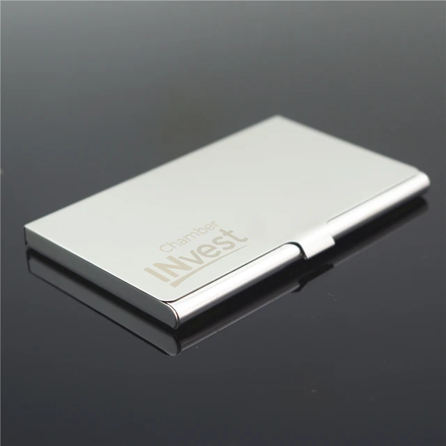 Personalized Metal Business Card Holder Custom Logo Engraved Personalized Metal Business Card Holder Custom Logo Engraved Name Case Pocket Wallet Id Storage
