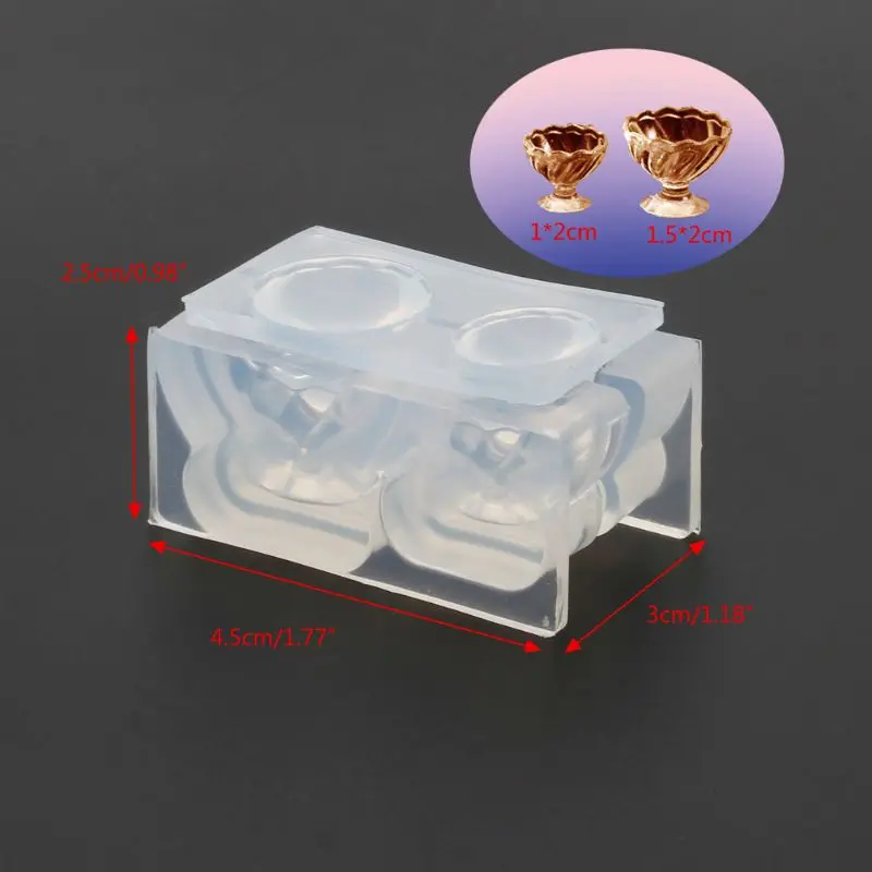 Настоящая маленькая 3D стеклянная чаша Кубок силиконовая полимерная форма Набор DIY смолы Искусство ремесло инструменты
