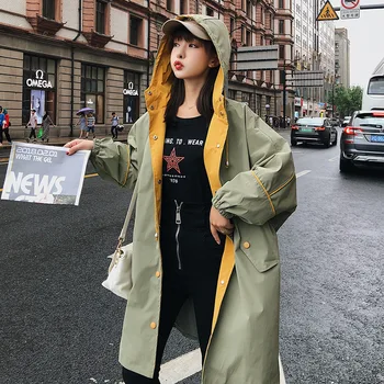 

2019 Autumn New High Fashion Brand Woman Classic Single Breasted Trench Coat Waterproof Raincoat Business Outerwear clothes