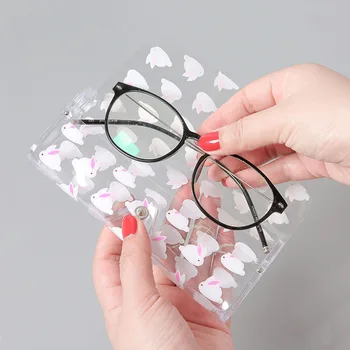 

Cartoon Cute Travel Women Transparent PVC Eye Glasses Box Bag Case Protection Carry Box Eyewear Accessoires