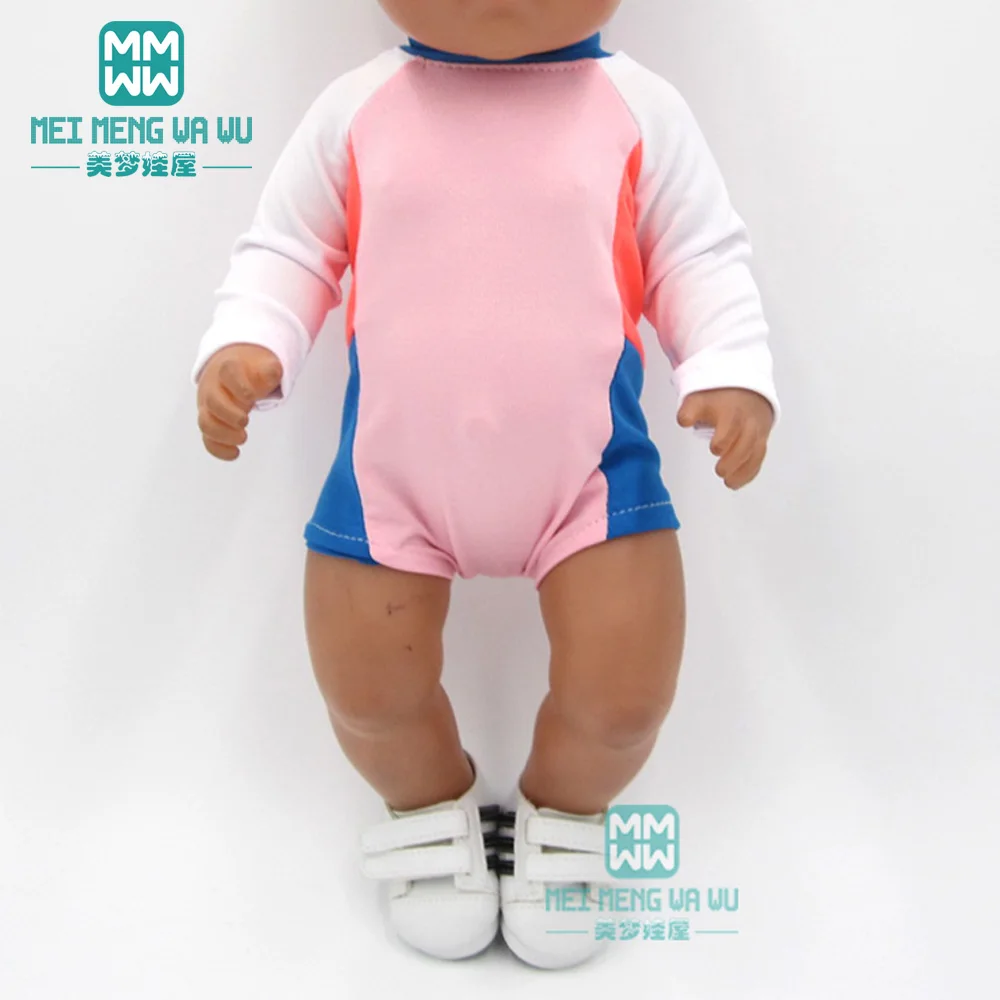 Одежда для куклы, подходит для новорожденных 43 см, аксессуары для кукол и американская кукольная одежда с изображением единорога, купальник, Детская цельная одежда