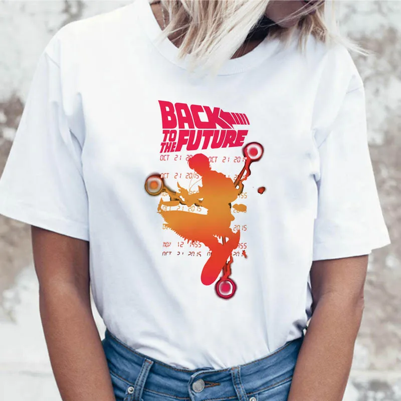 

Back to the future t shirt tees ulzzang funny harajuku female for graphic tshirt top women t-shirt clothing korean