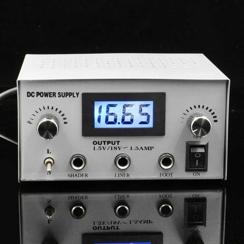Profesional rojo/azul/negro Acero dual digital LCD Fuentes de energía para tatuar fuentes de alimentacion tatuaje tatouage d'alimentation
