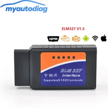 High Quality V1.5 ELM327 WIFI OBD2 OBDII Auto Diagnostic Tool ELM 327 Scanner Wifi Wireless for Android/ IOS Scanner Interface