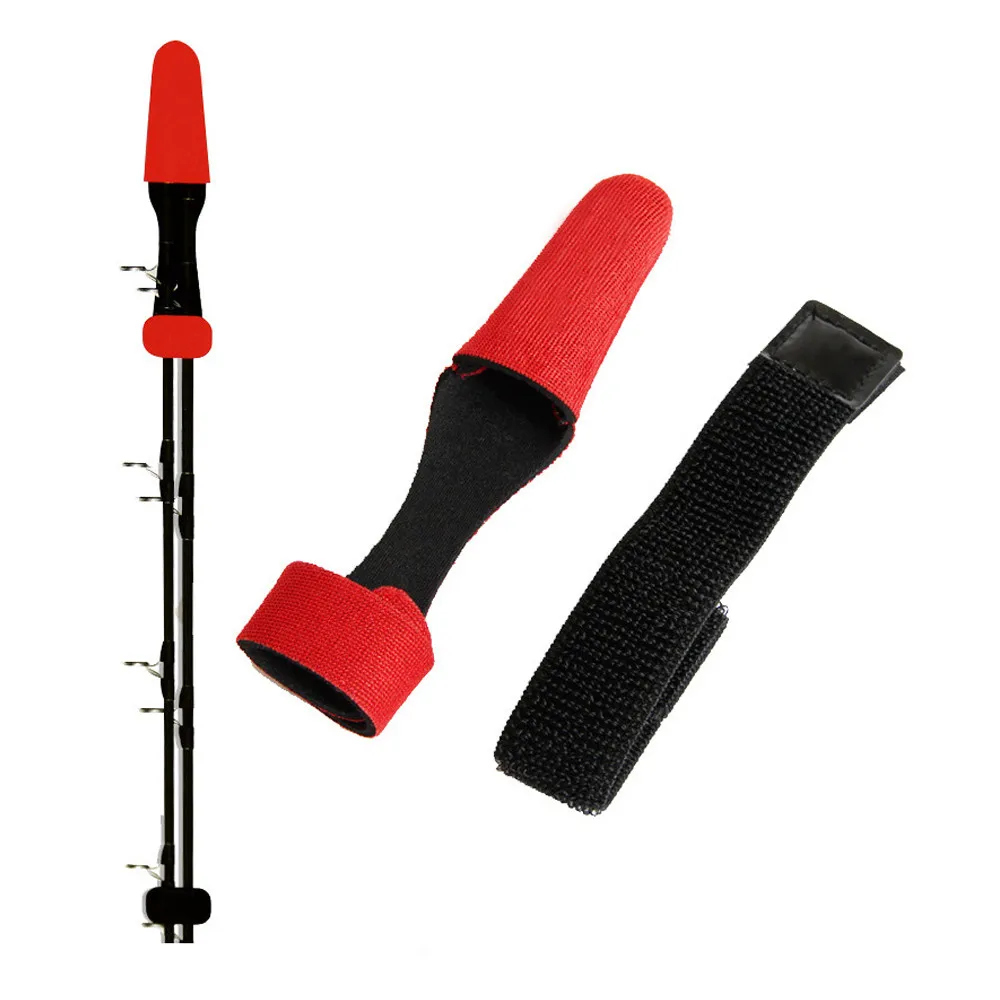 

High elasticity Fishing Tackle Fishing Rod Cover Fishing Rod Protector Cap+Bundle Set QP Diving cloth 15*14CM fishing accessorie