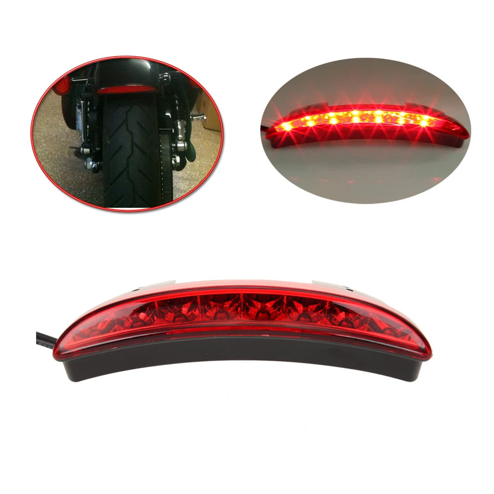 

Chopped Fender Edge LED Tail Light For Harley Iron883 XL883N XL1200N XL1200V Red