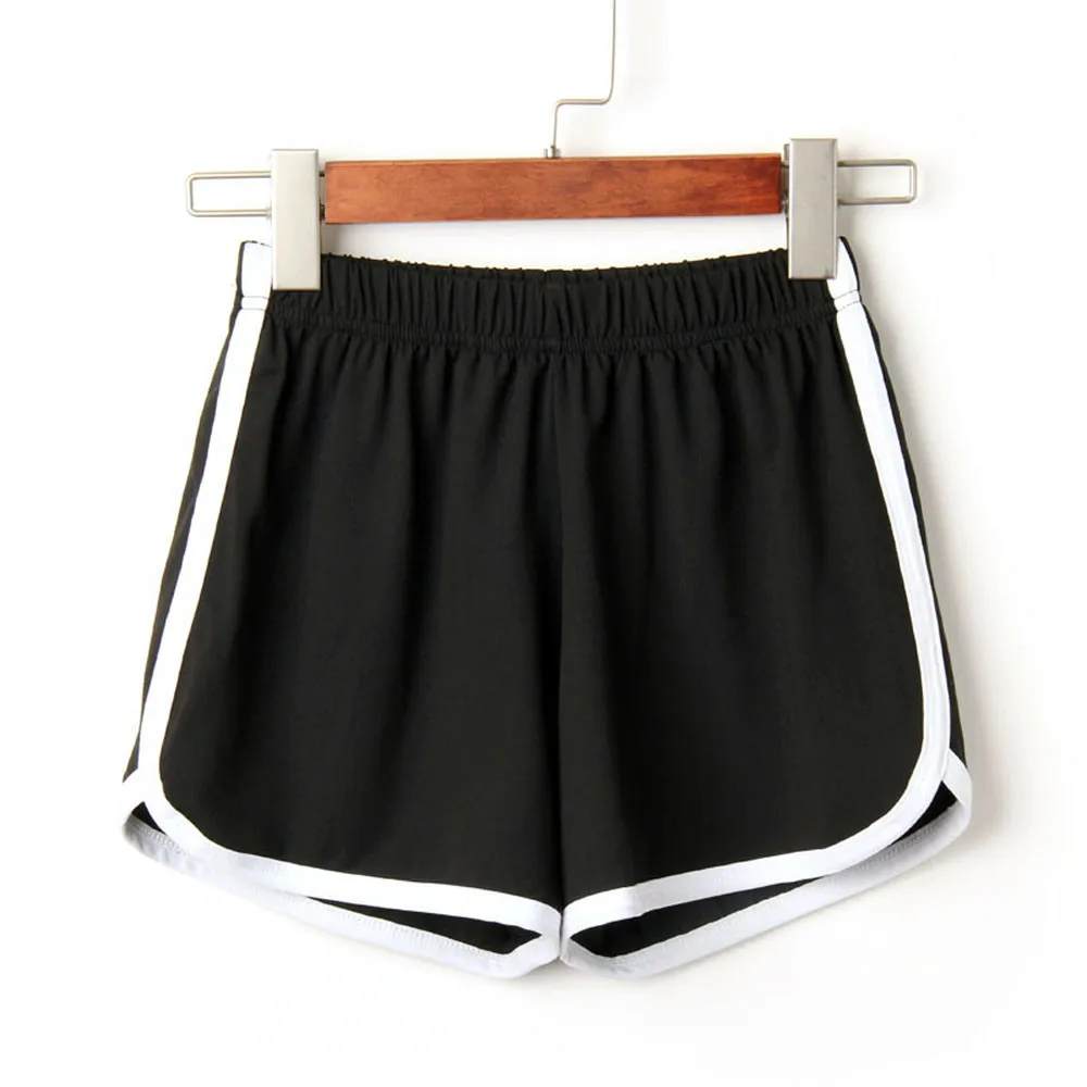 

Summer Silky Short 5 solid color 2019 New Women Fashion Lady Med Waist Drawstring Sport Loose Shorts mujer Short Pants