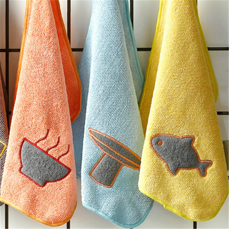 Кухонные полотенца из микрофибры, супер впитывающие салфетки для мытья посуды, домашние чистящие полотенца, Новое поступление