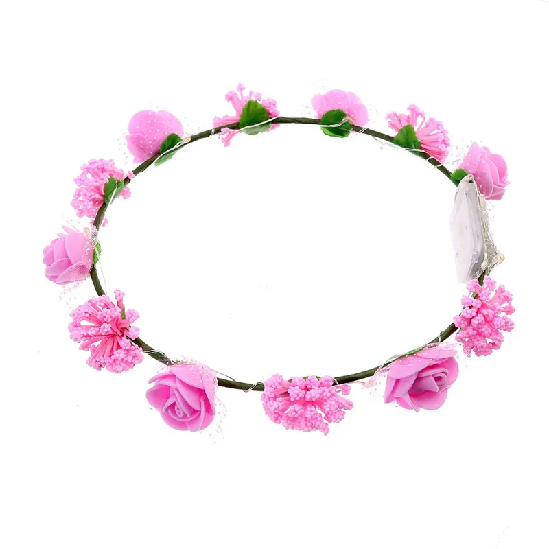 Glowing Wreaths Flower Hairband Crown LED Holiday Light LED Wedding Party Christmas Garland String Light Decoration Glowing Wreaths Flower Hairband Crown LED Holiday Light LED Wedding Party Christmas Garland String Light Decoration