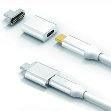 20 PIN Магнитный адаптер типа C для Macbook Pro MateBook Быстрая зарядка тип-c ноутбук магнит USB-C кабель для передачи данных конвертер адаптер