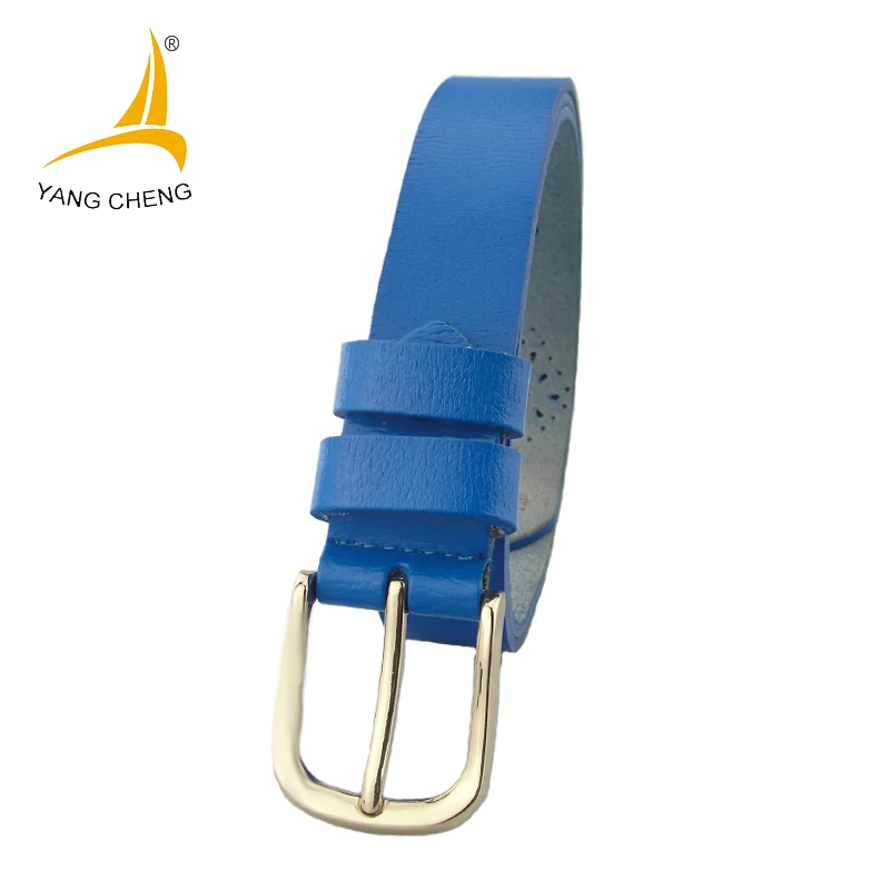 [CNYANGCHENG]3cm blue ladies belt soft leather women belt 2017 new
