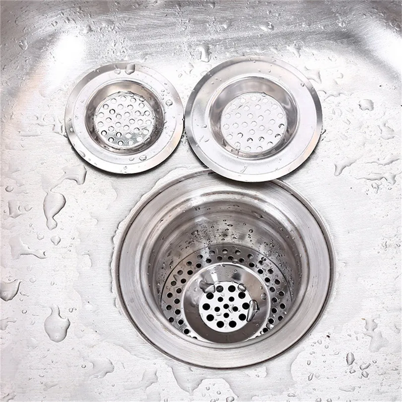 New Kitchen Drains Strainers Stainless Steel Water Sink Strainer Cover Floor Drain Plug Bath Catcher Drain Plug #3A10 (4)