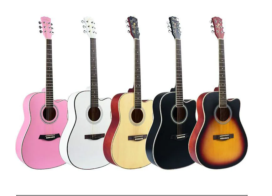 

41-inch matte full beech wood corner ballad acoustic guitar novice practice guitar factory direct sales free shipping