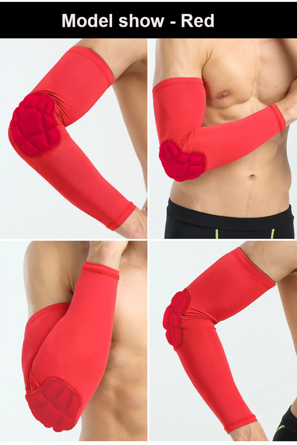 1 шт. высокоэластичная Спортивная длинная защитный рукав для баскетбола для локтя, предплечья грелка для мужчин и женщин соты