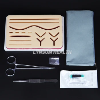 

6 in 1 Medical Science Aids Skin Suture Pad Model with Wound Suture Surgical Instrument Tool Training Kit for Student Practice