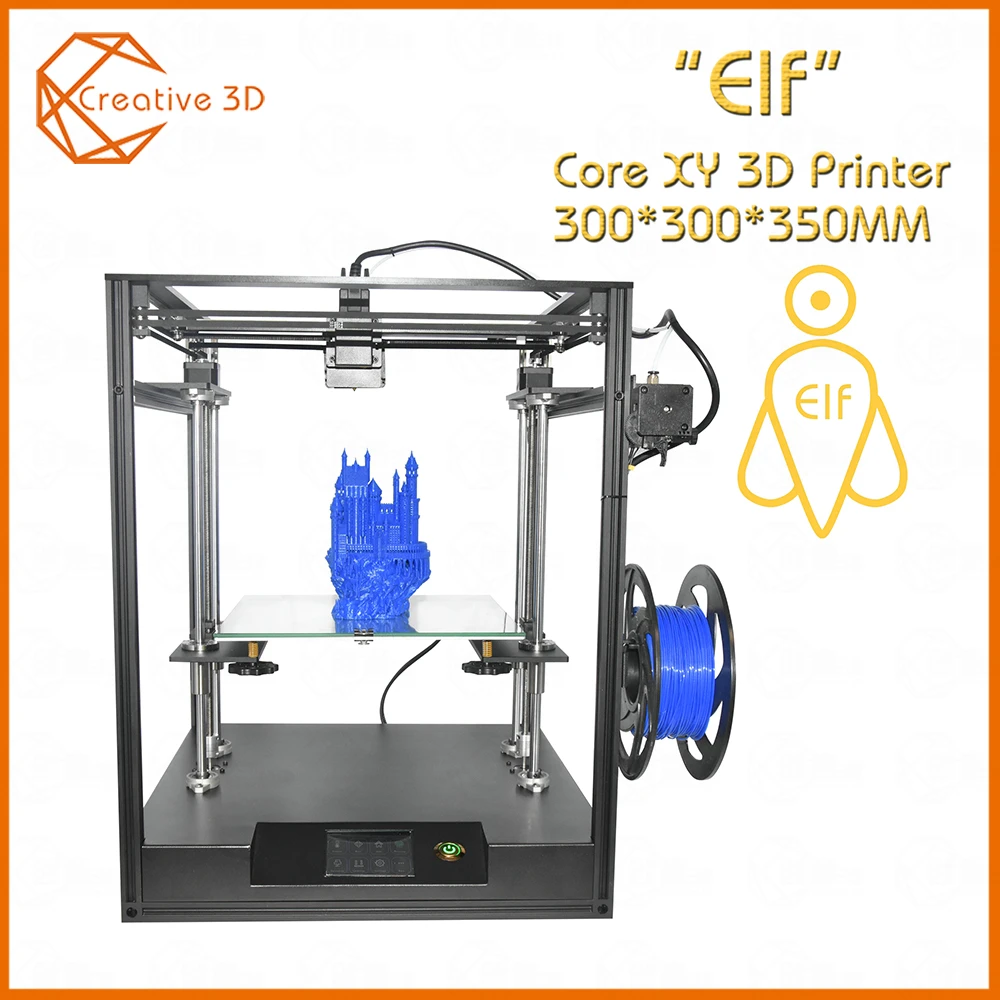 

Creative3D BestNew CoreXY Elf Double z axis 3D Printer High Precision Aluminum Profile Frame Large Area