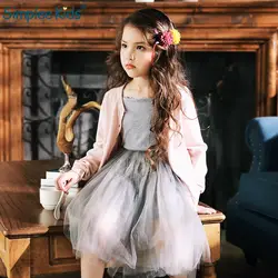 3 цвета, весенне-летнее платье для девочек, повседневный стиль, одежда для маленьких девочек, детские платья, Хлопковое платье принцессы для