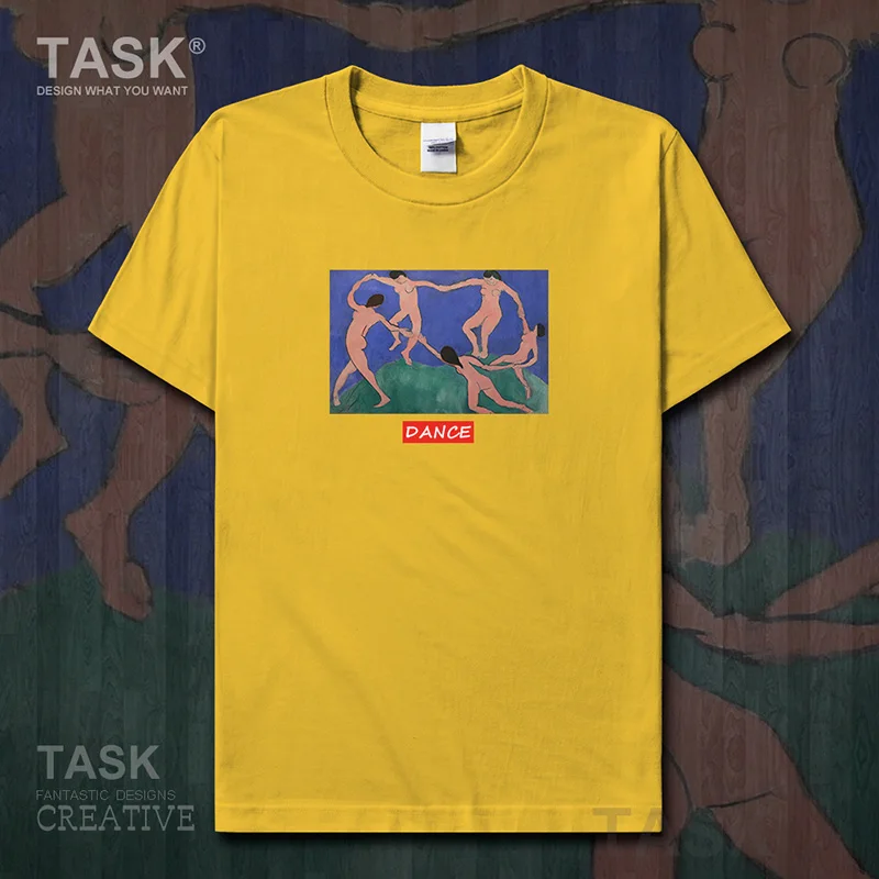 

World famous painting series t-shirt Matisse New Art Painting Dance Short sleeve clothes cotton summer Harajuku Streetwear tops