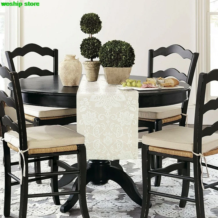 High-end fashion Contracted rural Simple Double cotton and linen cloth Embroidery Table flag High-end fashion Contracted rural Simple Double cotton and linen cloth Embroidery Table flag
