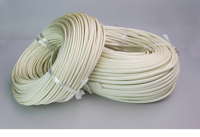 600 градусов высокая температура Плетеный мягкий химический волоконный кабель изоляции трубки стекловолокна 1 м 1-25 мм диаметр