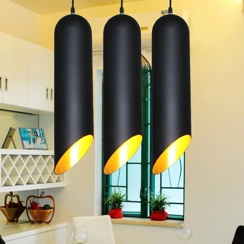 

Creative Nordic Aluminum Cylinder LED Pendant Light,Parlor Bar Loft Hanging Lamp for Home Lighting Lamparas Colgantes Deco