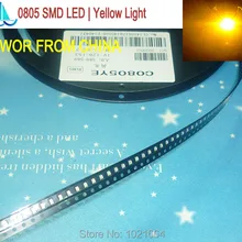 500 шт./лот)(светодиодный | SMD) 0805 SMD СВЕТОДИОДНЫЙ желтое свечение цвет светодиод 0805 3000 шт в катушке