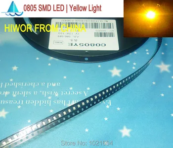 

(500pcs/lot)(LED|SMD) 0805 SMD LED Yellow Emitting Color Light Emitting Diode 0805 3000pcs per Reel