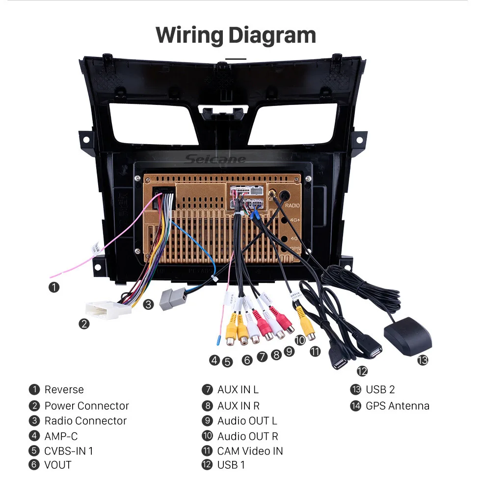 Top Seicane Android 8.1 9 Inch Car Radio For 2013 2014-2017  Nissan TEANA 2Din Wifi GPS Multimedia Player Support Bluetooth 8-Core 19