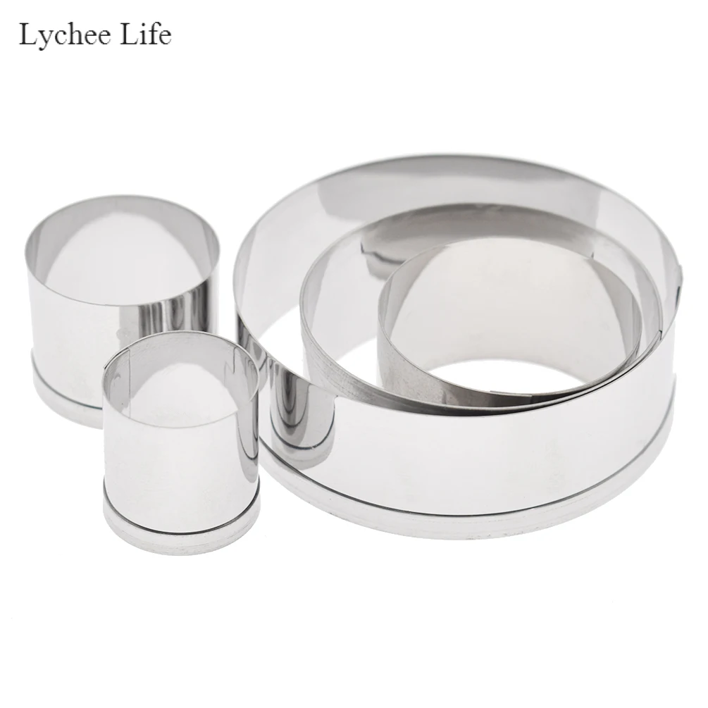 Lychee Life 5Pcs Stainless Steel Indentation Rounder Cutting Mould Pottery Ceramics Tools Environmental Clay Cutter Molds - Цвет: as photos