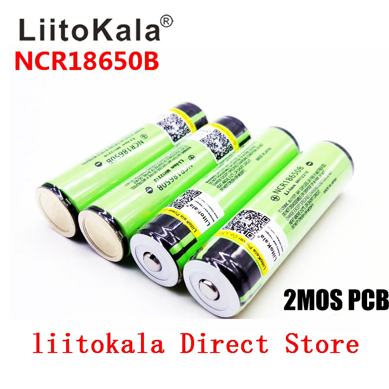 LiitoKala 100% Original 3.7V NCR 18650B 3400 3400mAh Rechargeable Batteries Power Bank for Flashlight ( PCB) | Электроника