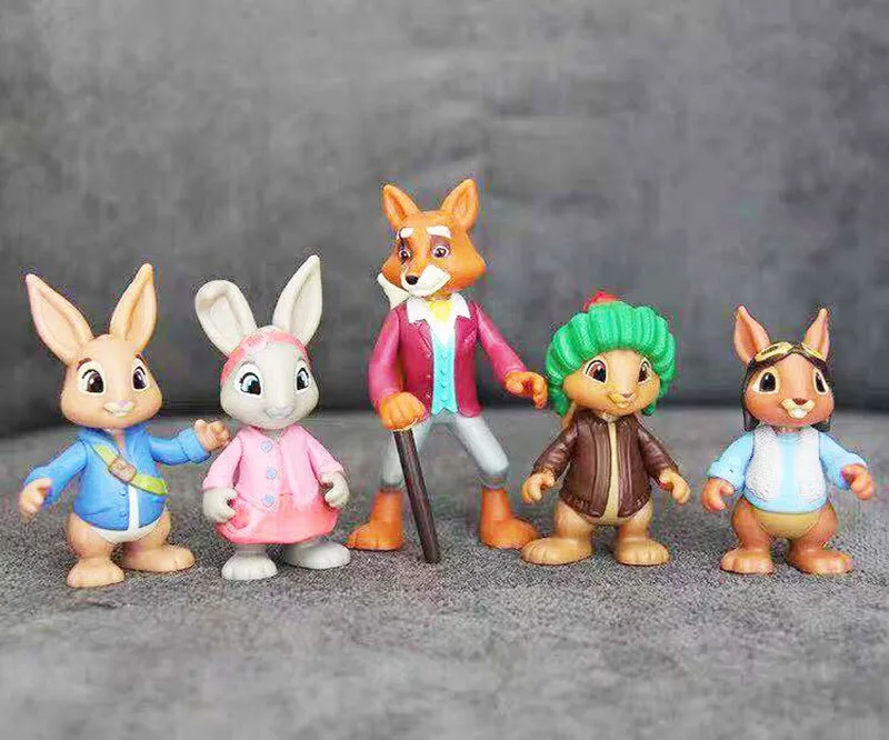 

5pcs/set Peter Rabbit with His Friends Figures Joint Movable Rabbit Fox Action Toy for Kids Story Telling Learning Toy Gift