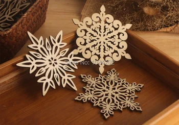 

100pcs/lot Snowflake Wood Mug Coasters Drink Tea Cup Mat Vintage Dinner Placemats For Table Decorations Great Gifts By DHL