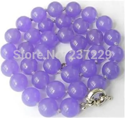 

DD Wholesale price FREE SHIPPING ^^^10mm Purple Alexandrite Round Gems necklace 18''
