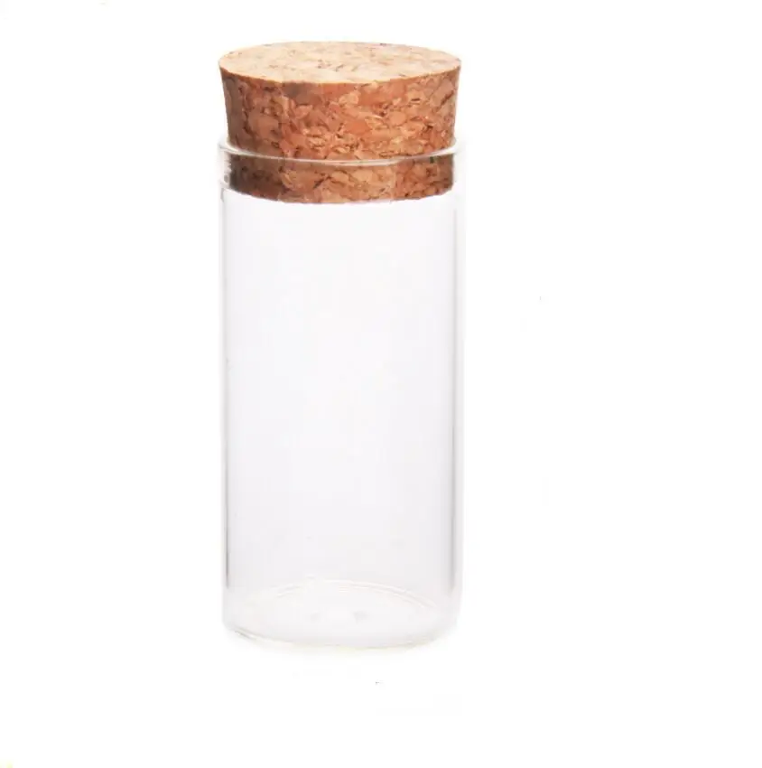 500 개/몫 20ml 투명 빈 유리 튜브 나무 코르크, 20cc 유리 코르크 바이알, 2/3oz 유리 병 도매