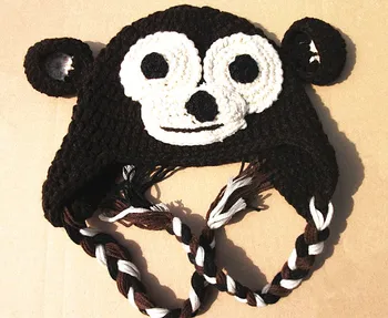 

Hand mouth monkey series of children's Handmade hats Baby Hat
