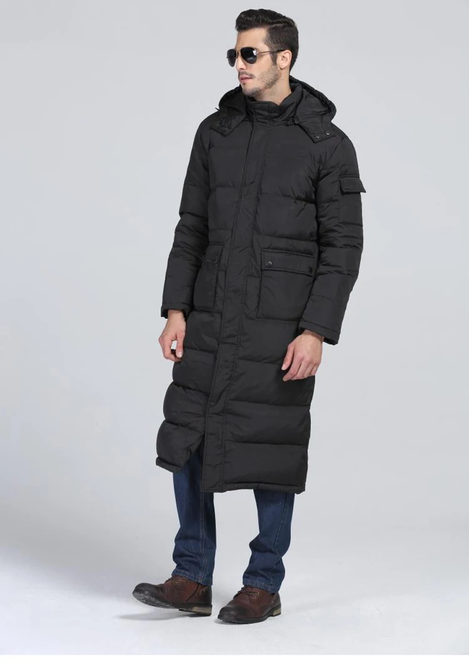 Holyrising мужские пуховики X-long, мужское пуховое пальто, высшее качество, 80% белый утиный пух, куртка с капюшоном, зимняя теплая куртка, 18380-5