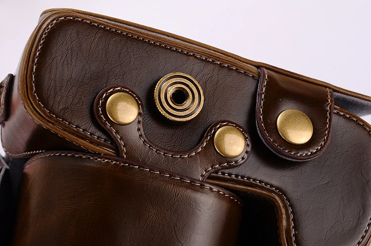 New Pu Leather Video Camera Bag Case For Canon EOS 1100D 1200D 1300D 550D with18-55/105/200mm Lens Retro Vintage Camera Bag cute camera bags