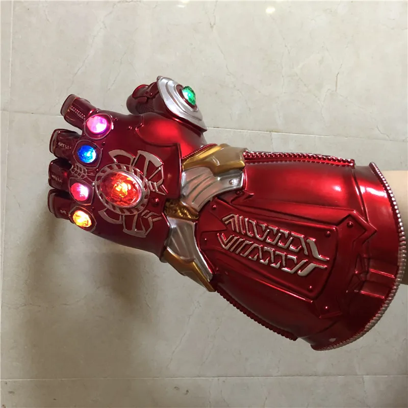 1:1 светодиодный светильник Thanos Gauntlet военные Косплей Перчатки ПВХ экшн-модель игрушки подарок на Хэллоуин Детский подарок