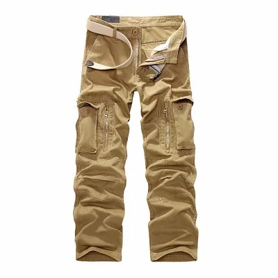 Новые модные мужские повседневные военные брюки карго камуфляжные армейские тактические свободные прямые Длинные Мешковатые уличные камуфляжные брюки больших размеров
