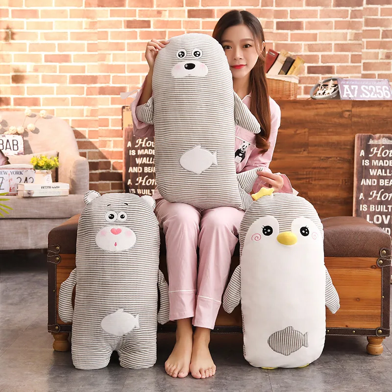 

Cute Animal Plush Pillow Toy Plush Sea Lion Bear Penguin Toy Marine Life Cartoon Pillow Baby Sleeping Cushion Decoration Gift