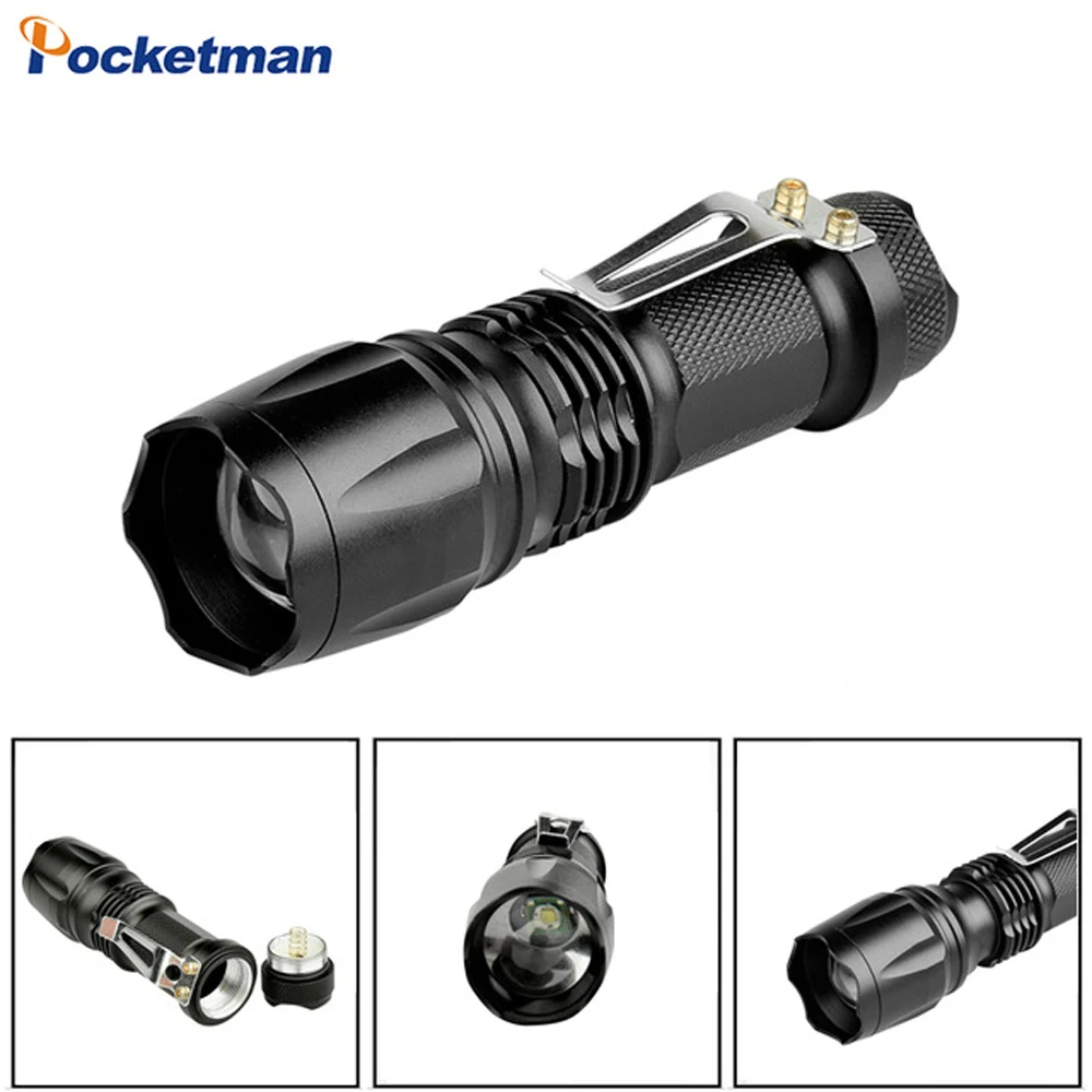 Super Bright Mini Q5 Zoomable LED Flashlight Portable Led Torch Outdoor Light Lanterna with clip for Bicycle | Лампы и освещение