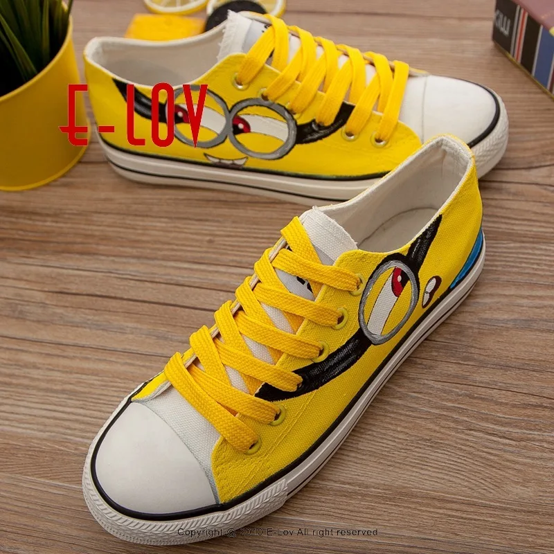 2019 Women's Women Platform Shoes Woman Canvas Shoe Comic Doodle Shoe Personality Sneakers Feminino Casual Zapatos De Mujer