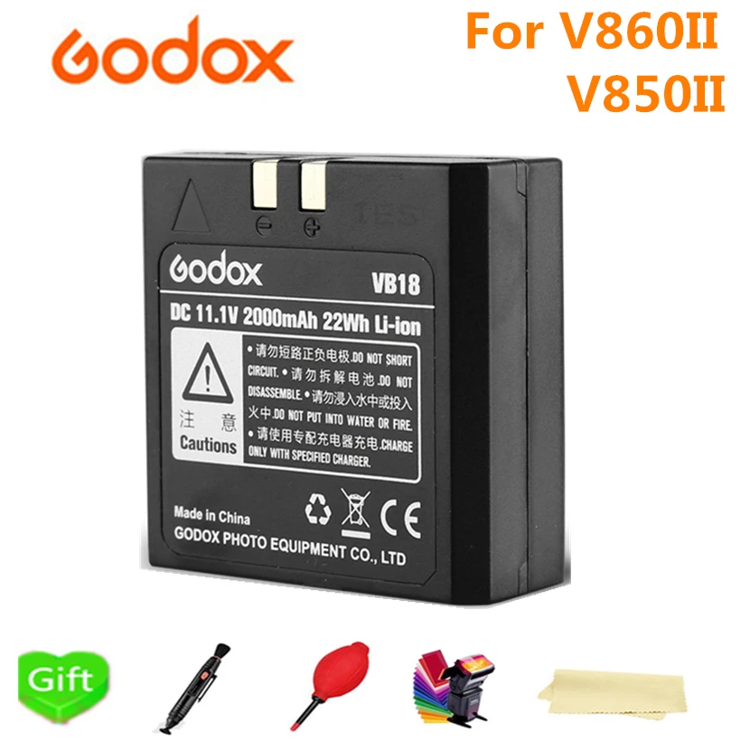 Литий ионный аккумулятор Godox VB18 DC 11 1 В 2000 мАч 22 Вт ч для Ving V850II|Фотовспышки| |