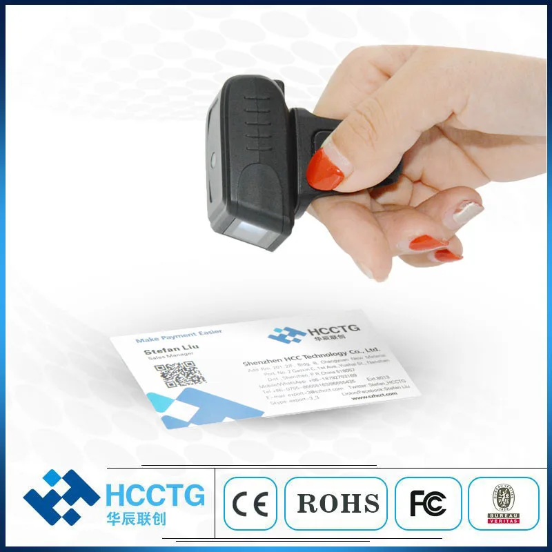 Anel de Dedo Leitor de Código de Barras Bluetooth sem Fio Scanner de Código de Barras para o Inventário Mini Cmos Interface 2.4g Terminal Pos qr 1d 2d S03 4 de Barras QR 1D 2D S03 CMOS