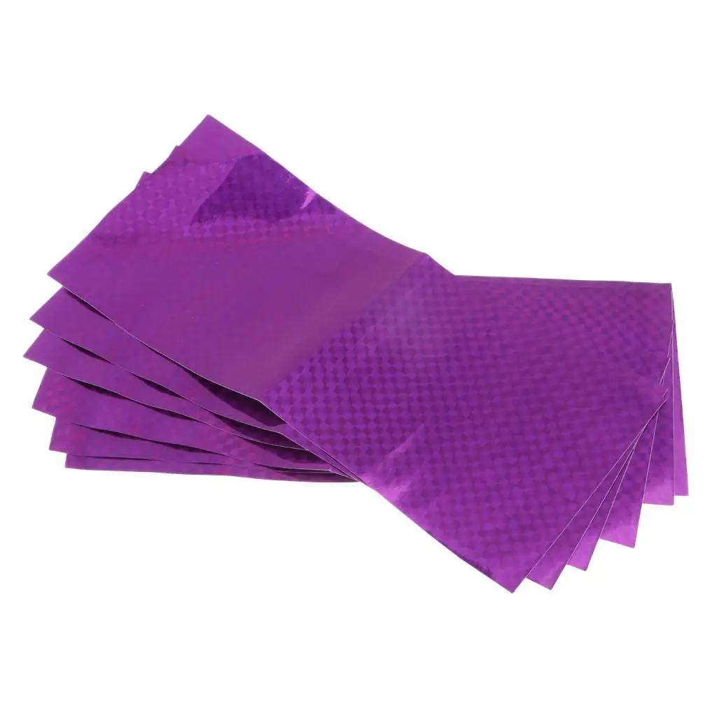 22.5x10cm 6pcs Holographic Adhesive Film Flash Fishing Lure Tape Fish Scale Skin Lure Metal Hard Bait Stickers