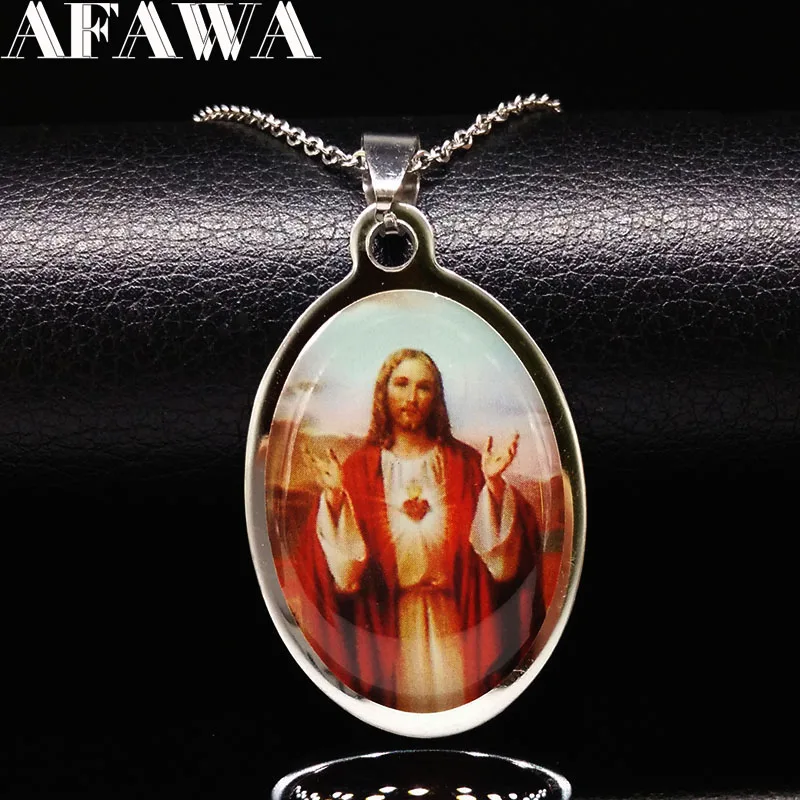Christian pendant Catholic Religious Stainless Steel Pendant Necklaces