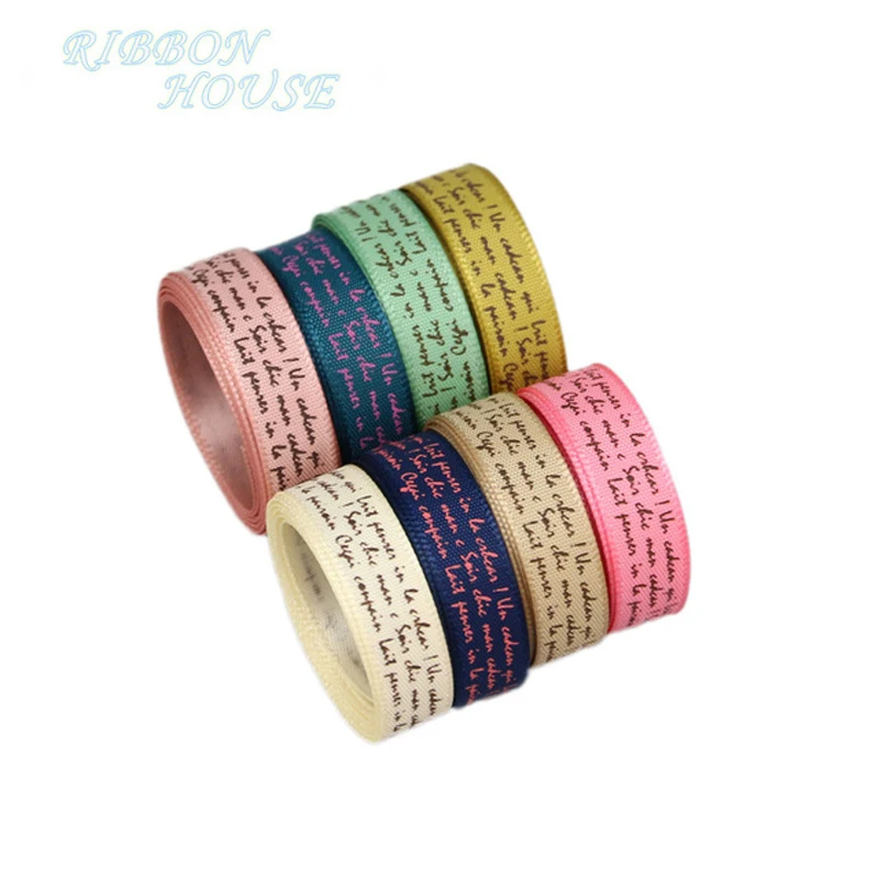 

(10 yards/lot)10mm 3/8"printed satin ribbon colored romantic ribbon gift wrap ribbons