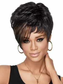 

Cheveux men Cabelo Women's Short Brown Blonde Lady curls Fiber hair wig Cosplay Medium Perucas Perruque Perucas Peluca