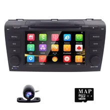 Free Camera 7″ Double 2 Din Car Stereo DVD Player Navigation for Mazda 3 Mazda3 2004-2009 with GPS, Bluetooth, iPod, USB, SD, 3G